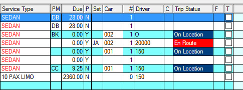 LimoWiz Street Eagle Vehicle Status